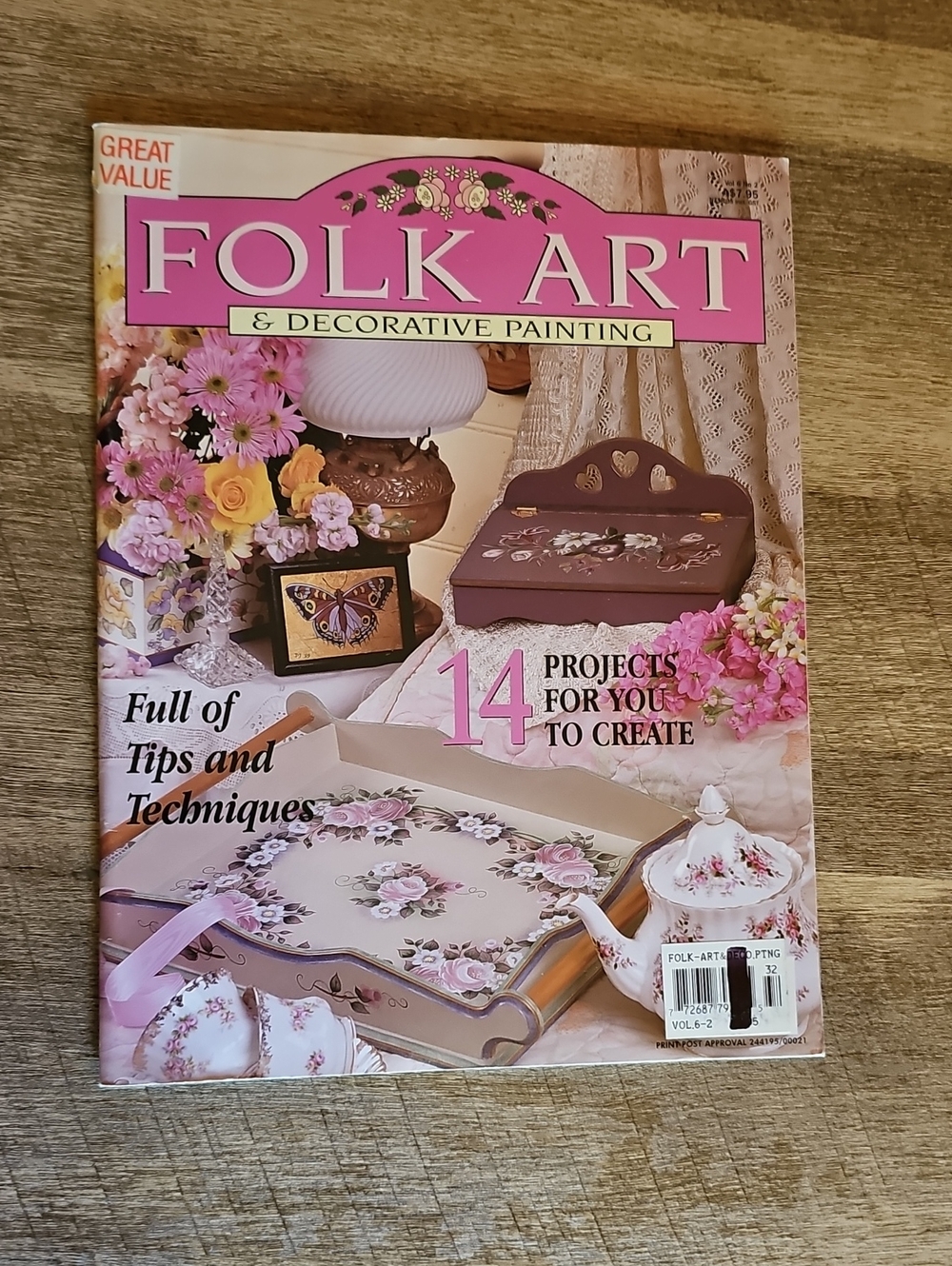 Vintage Folk Art & Decorative Painting Magazine (14 Projects)